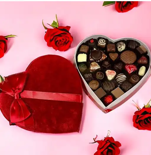 Heart-Shaped Chocolate Truffles in Classic